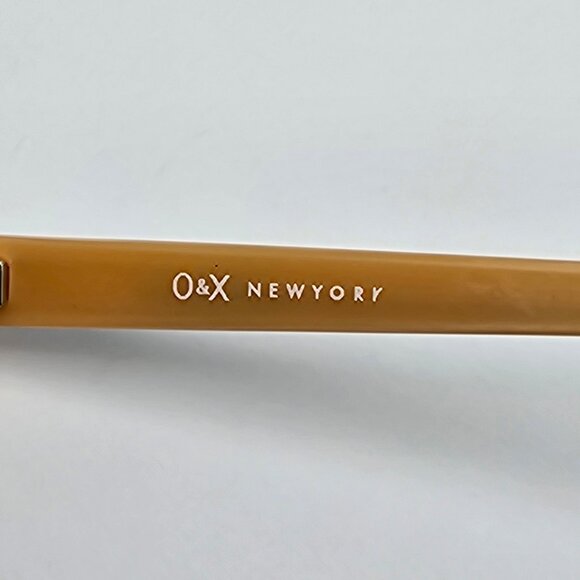 O&X New York OP-17 Gloss Black on Cream Eyeglasses Frame Japan 54-16-142 - Picture 8 of 12